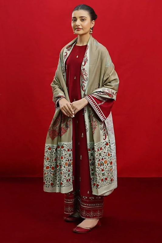 Lawn 3-Piece Embroidered Suit - Zeenn