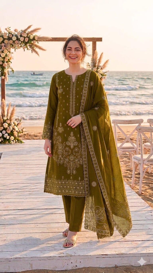 Lawn 3-Piece Embroidered Suit
