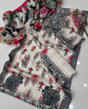 DIGITAL PRINT 3PC SILK UNSTITCHED SUIT