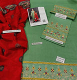 Lawn 3-Piece Embroidered Suit - Zeenn