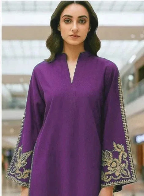Lawn 2-Piece Embroidered Suit - Zeenn