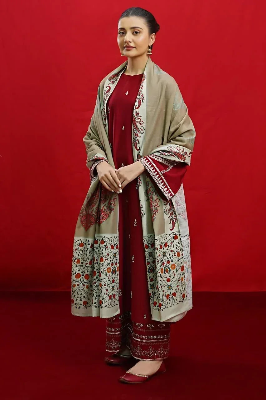 Lawn 3-Piece Embroidered Suit - Zeenn