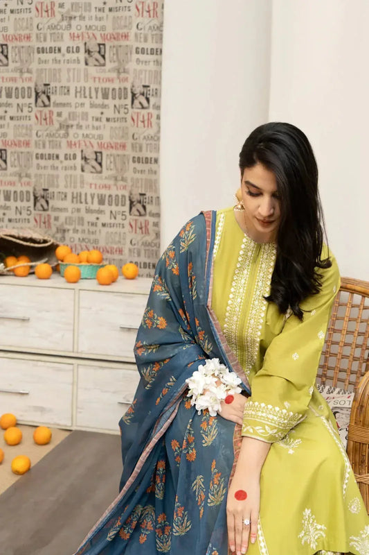 Lawn 3-Piece Embroidered Suit - Zeenn