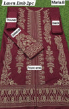 Lawn 2-Piece Embroidered Suit - Zeenn