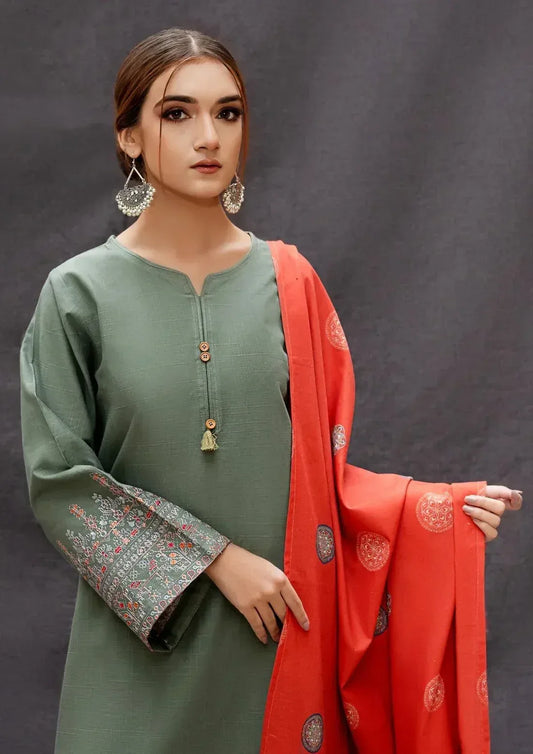 Lawn 3-Piece Embroidered Suit - Zeenn