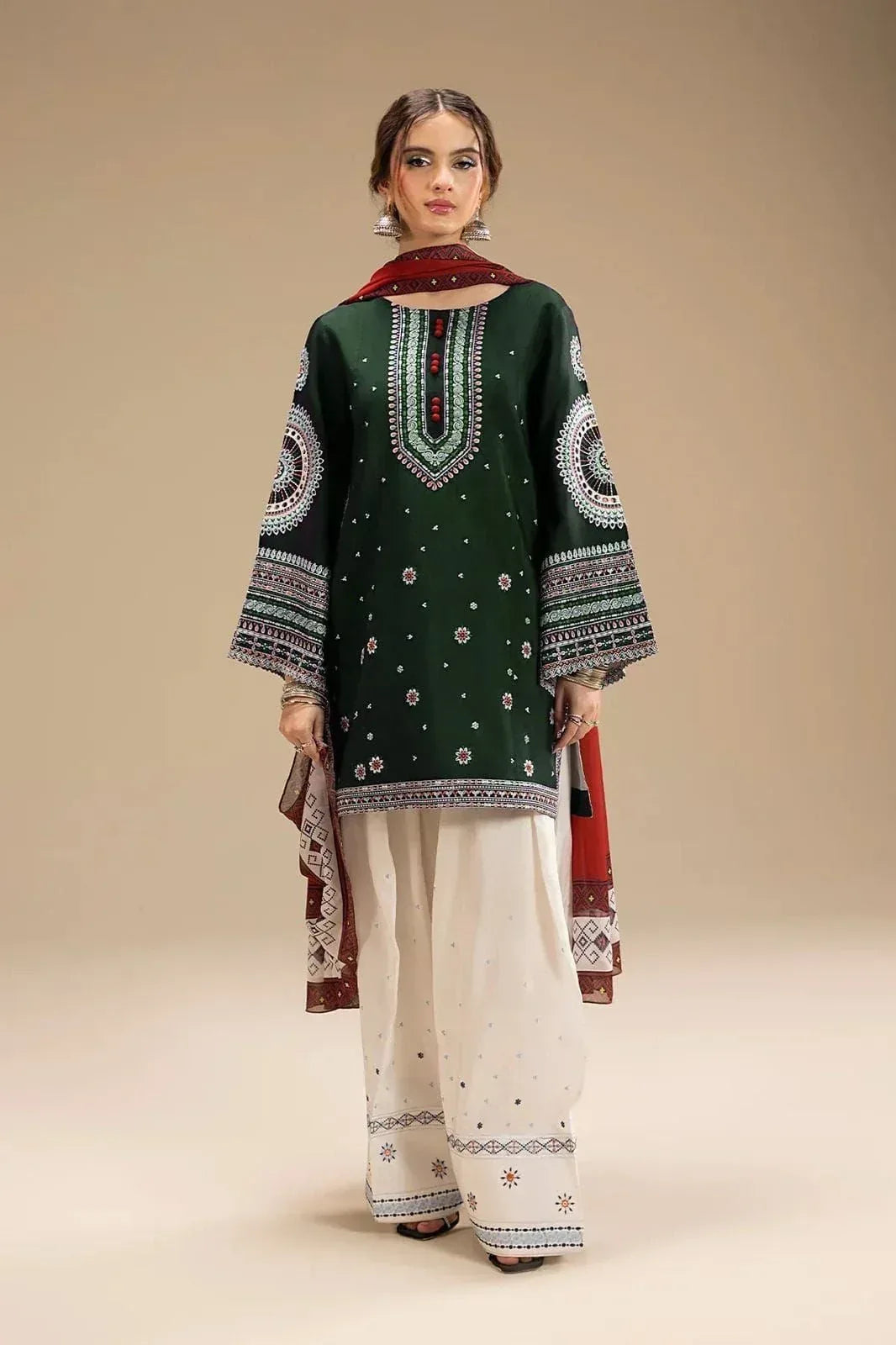 Lawn 3-Piece Embroidered Suit - Zeenn