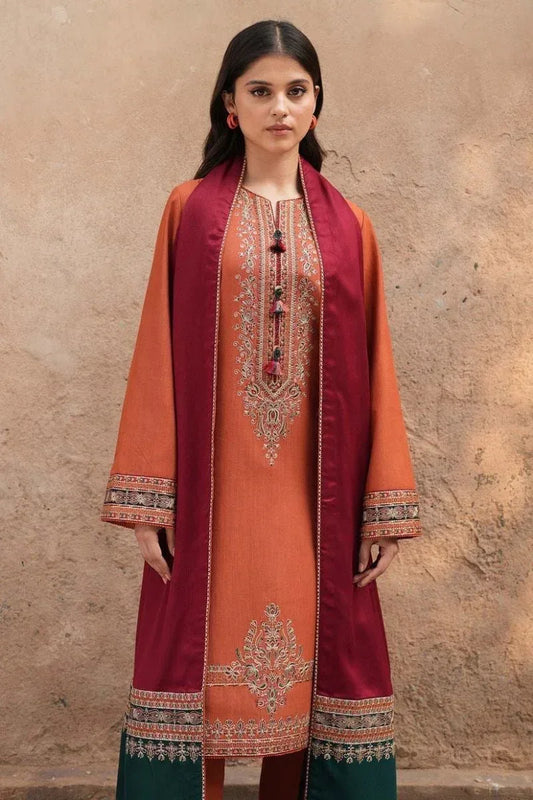 Lawn 3-Piece Embroidered Suit - Zeenn