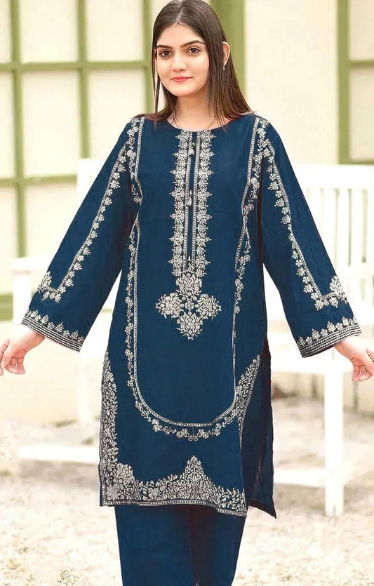 Lawn 2-Piece Embroidered Suit - Zeenn