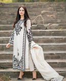 Lawn 3-Piece Embroidered Suit - Zeenn