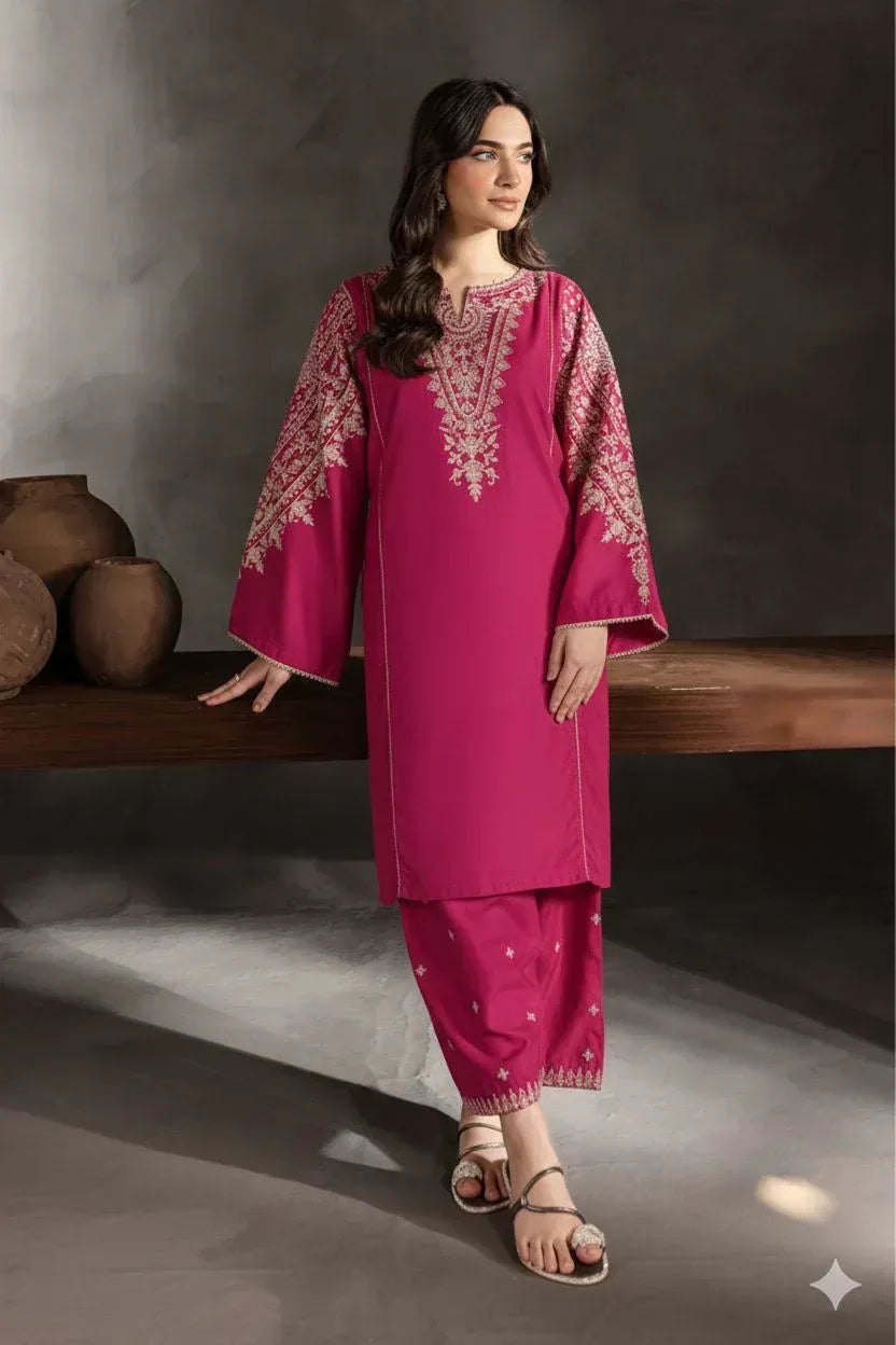 Lawn 2-Piece Embroidered Suit - Zeenn
