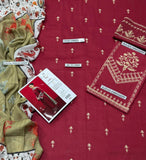 Lawn 3-Piece Embroidered Suit - Zeenn