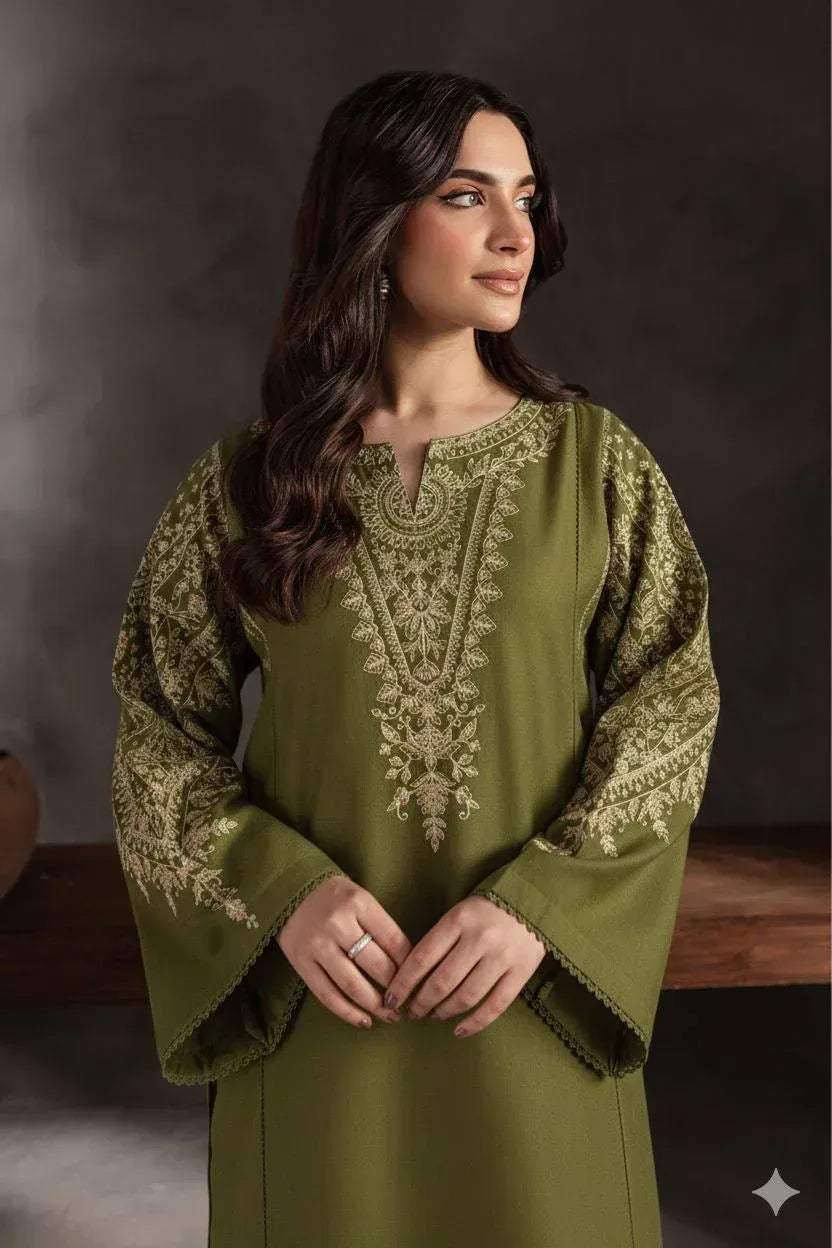 Lawn 2-Piece Embroidered Suit - Zeenn