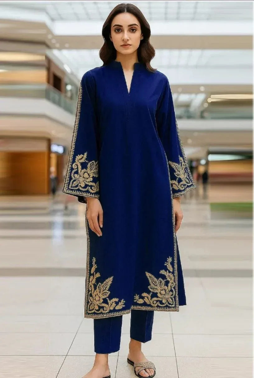 Lawn 2-Piece Embroidered Suit - Zeenn