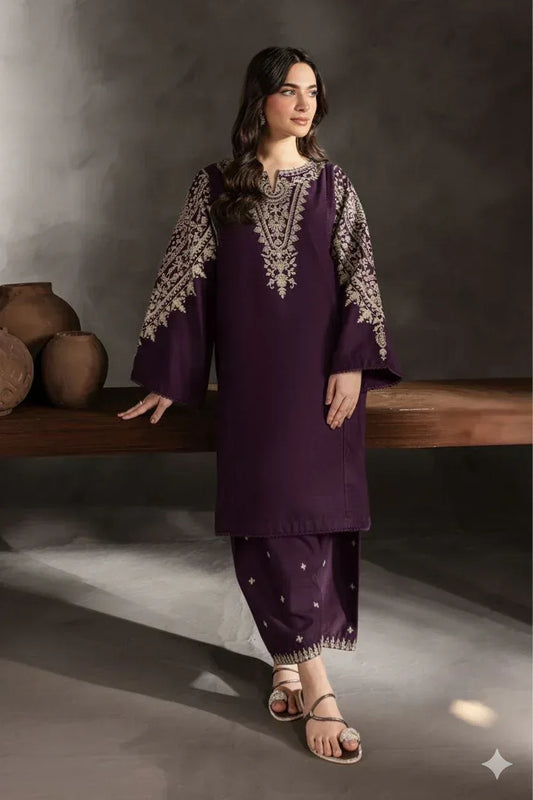 Lawn 2-Piece Embroidered Suit - Zeenn