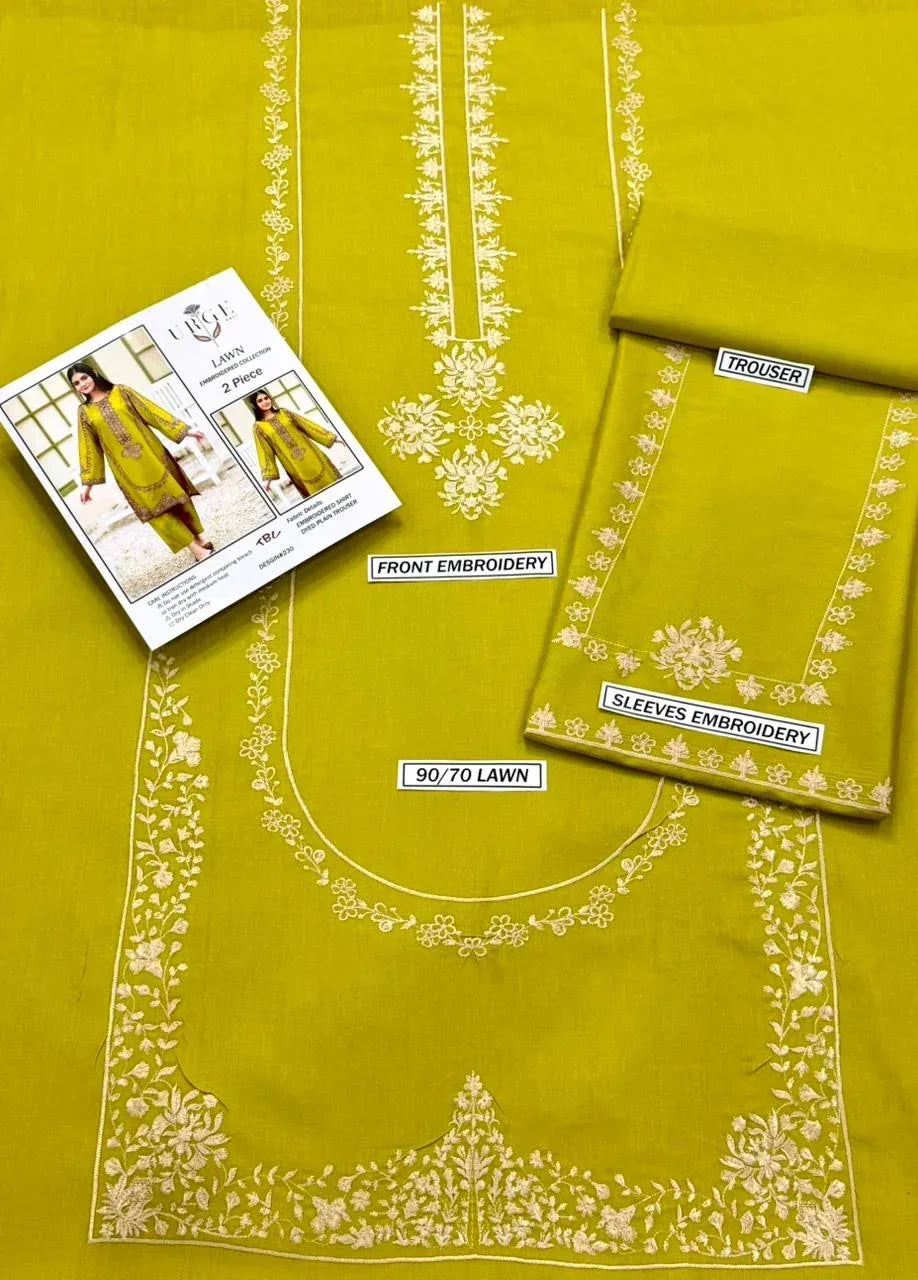 Lawn 2-Piece Embroidered Suit - Zeenn