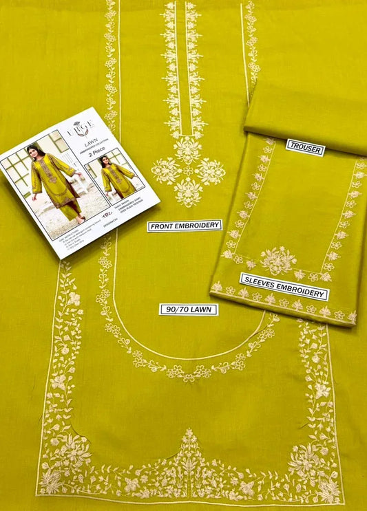 Lawn 2-Piece Embroidered Suit - Zeenn