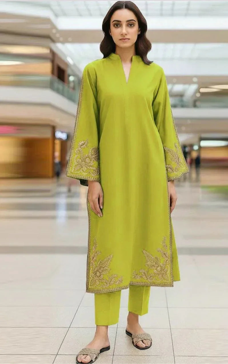Lawn 2-Piece Embroidered Suit - Zeenn