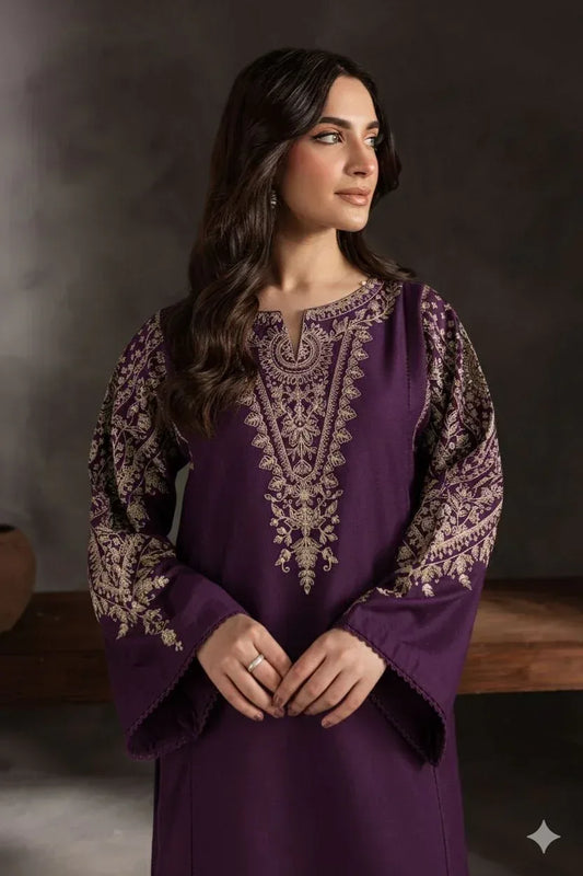 Lawn 2-Piece Embroidered Suit - Zeenn
