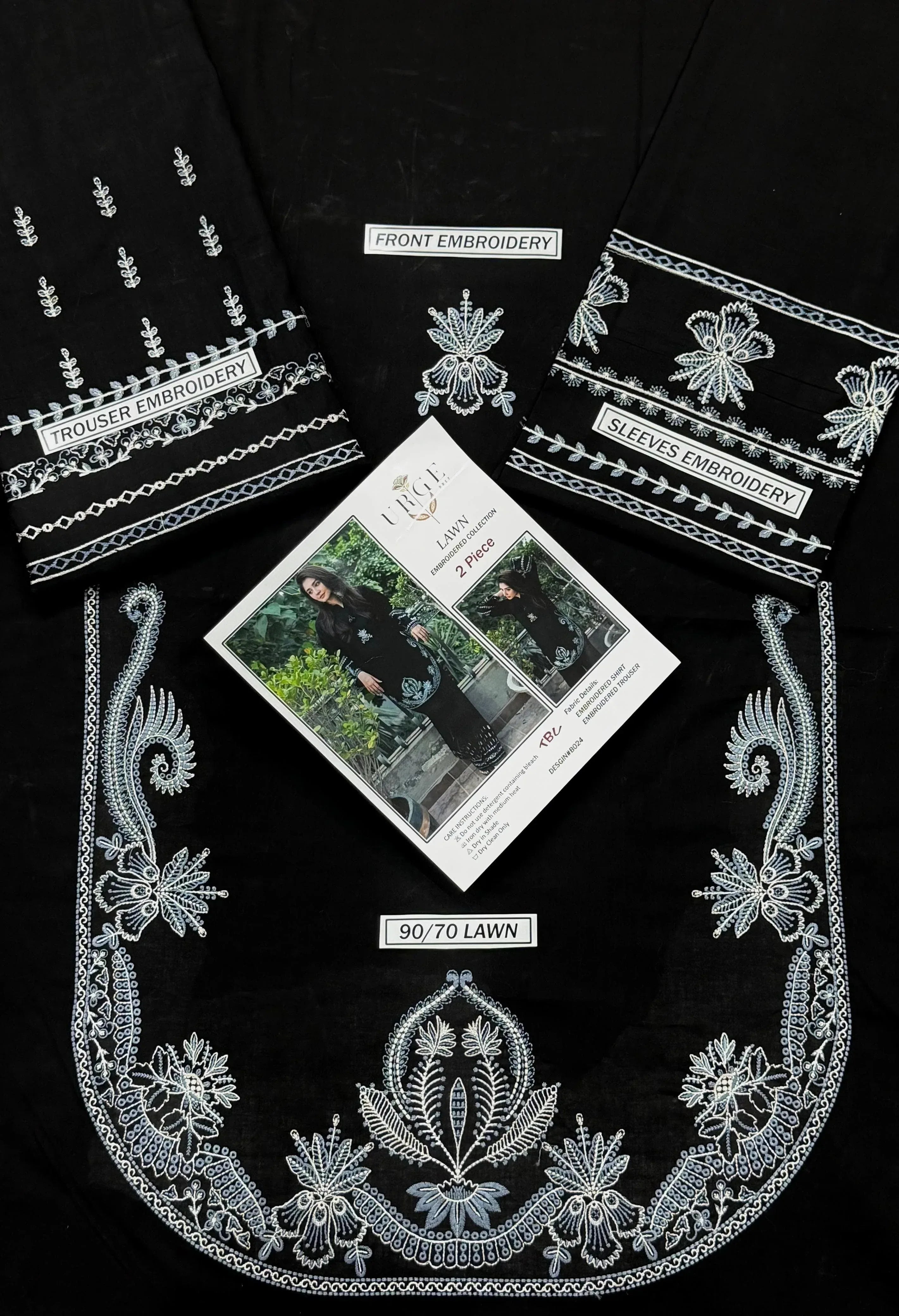Lawn 2-Piece Embroidered Suit - Zeenn