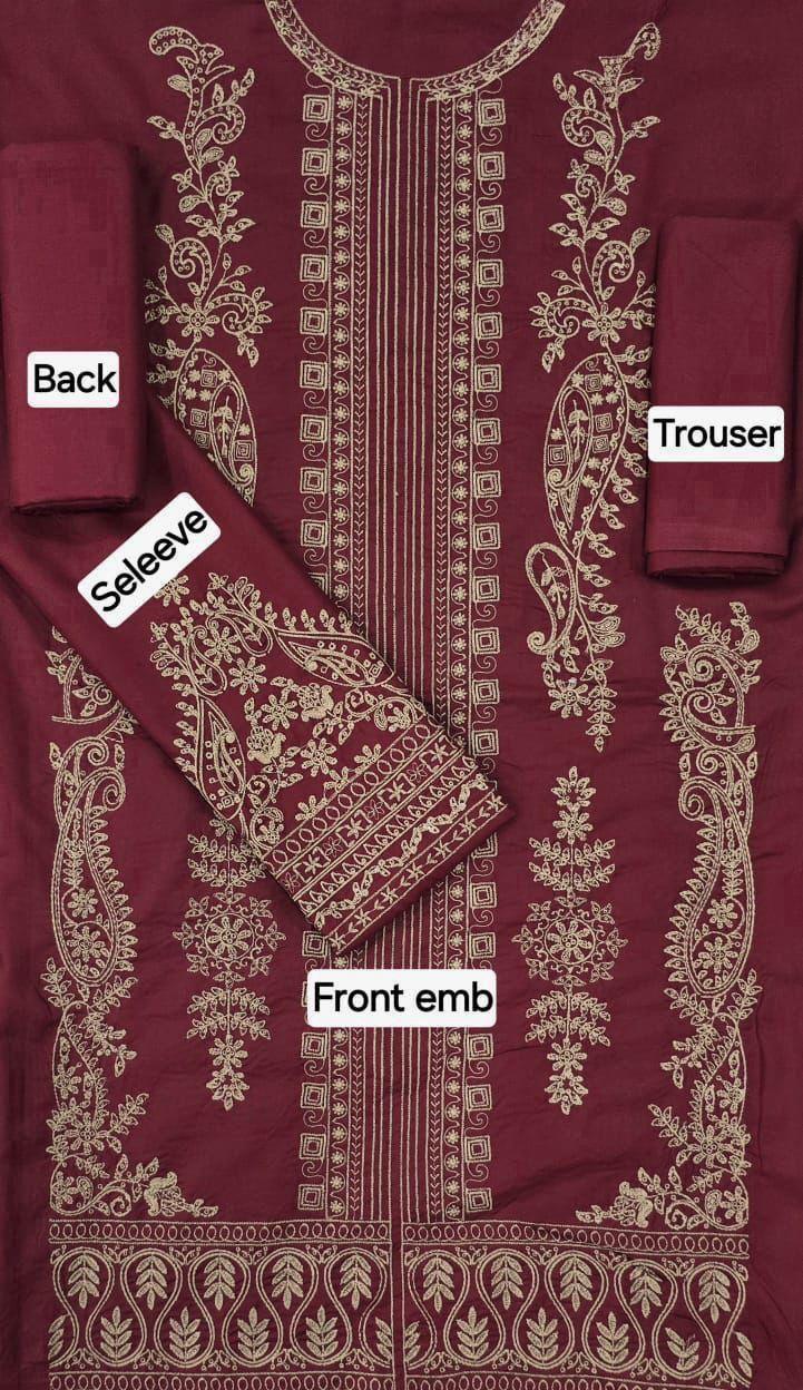 Lawn 2-Piece Embroidered Suit - Zeenn