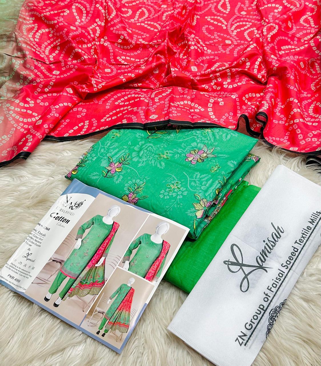 Noor E Azal Embroidered Lawn 3PC Suit