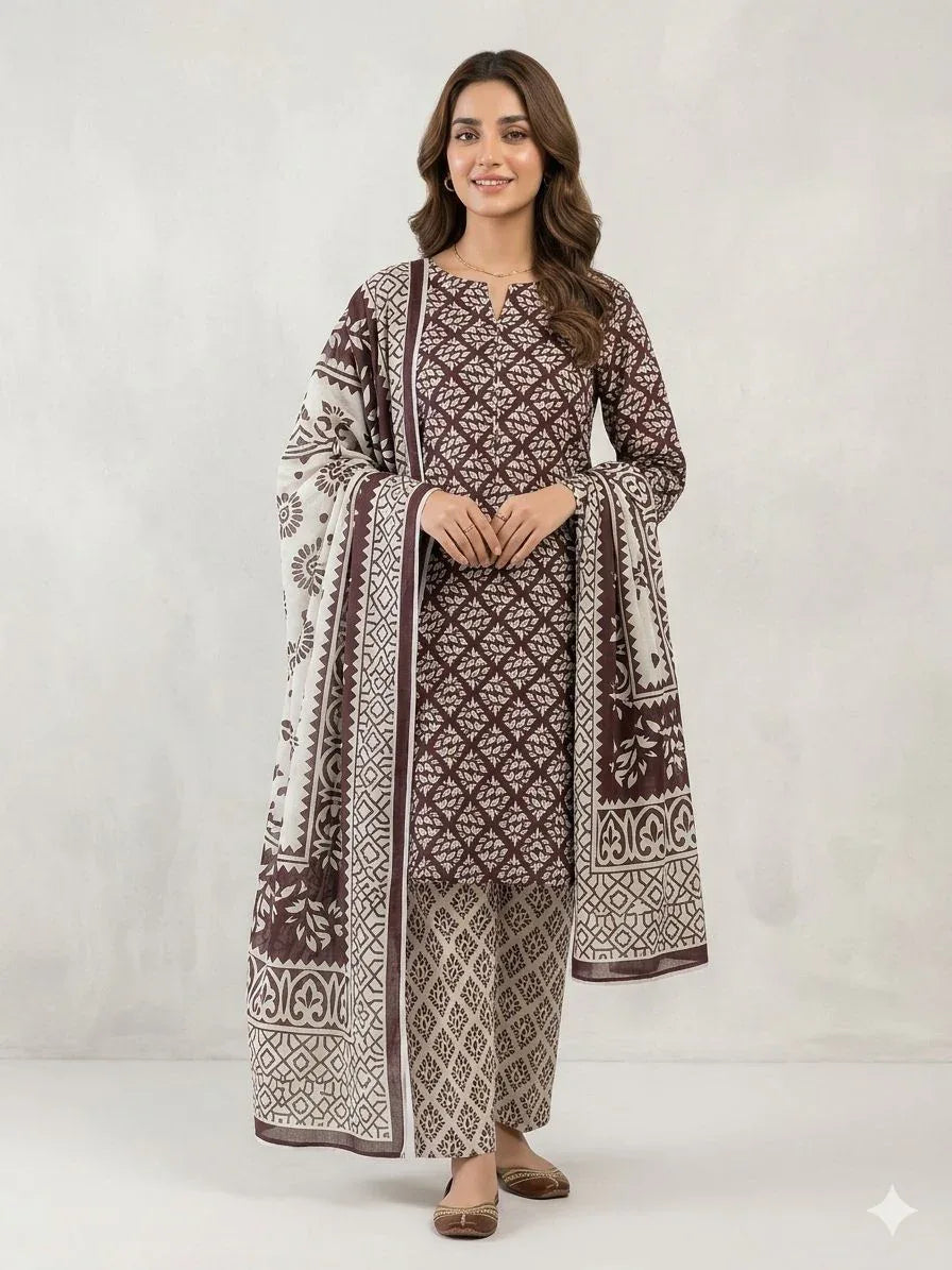 Limelight Airjet Lawn 3 Piece Suit (Unstitched)