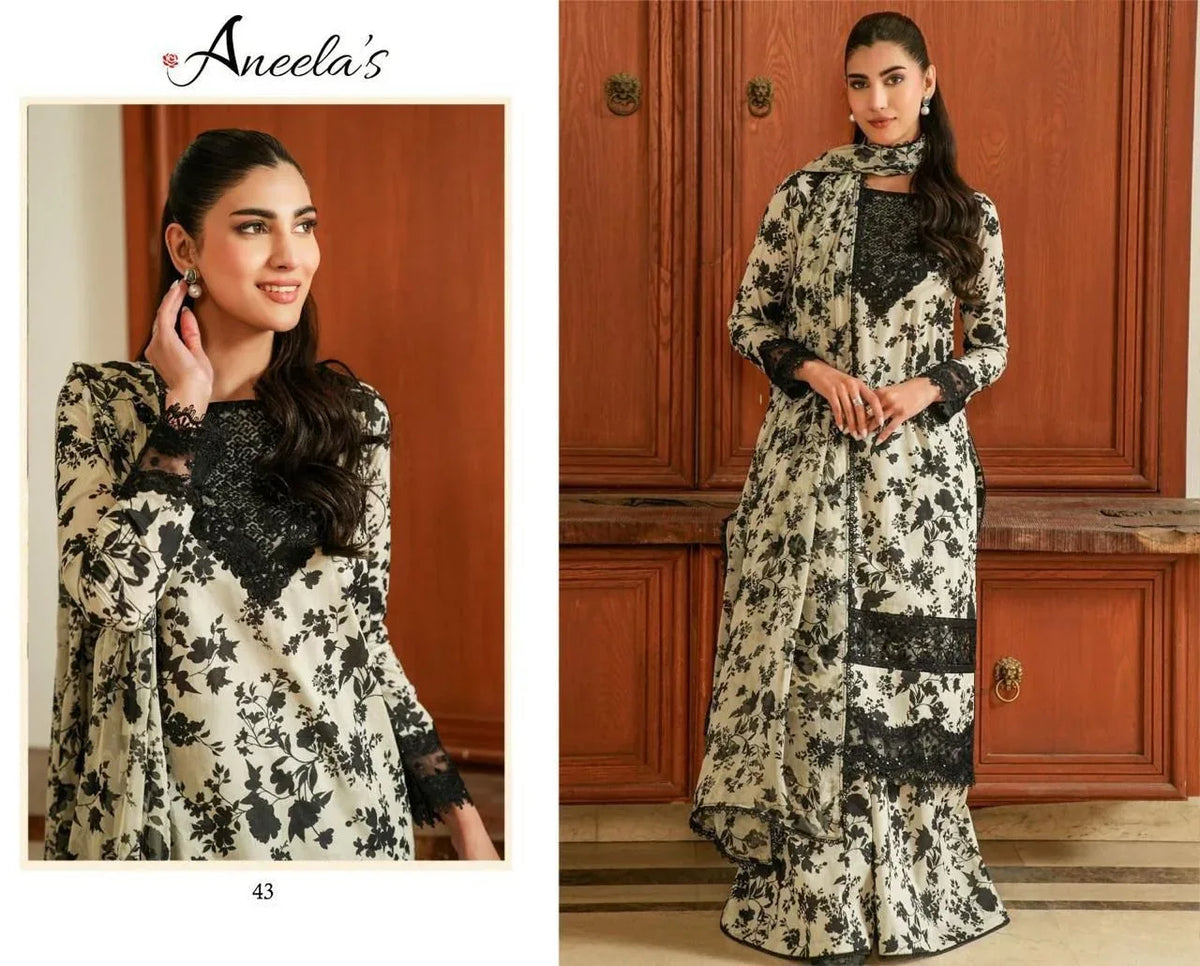 ANEELA'S PREMIUM LAWN 3PC-UNSTITCHED