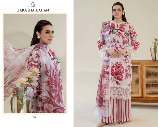 ZARA SHAHJAHAN – 3PC LAWN UNSTITCHED