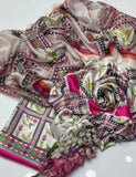 DIGITAL PRINT 3PC SILK UNSTITCHED SUIT